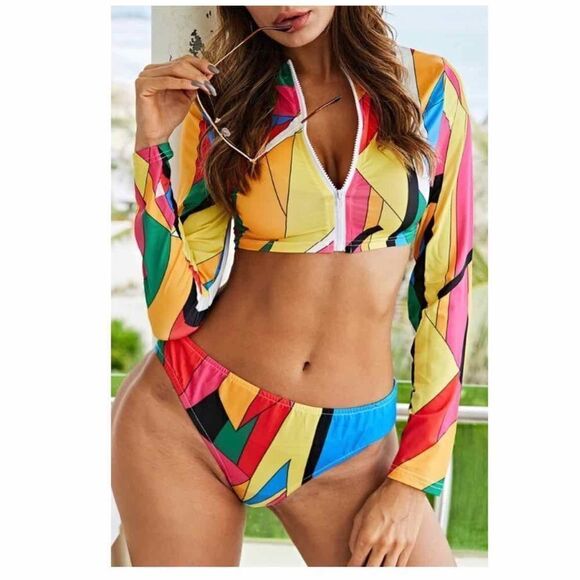 Cute 3 Piece Bikini Set - Picture 1 of 10